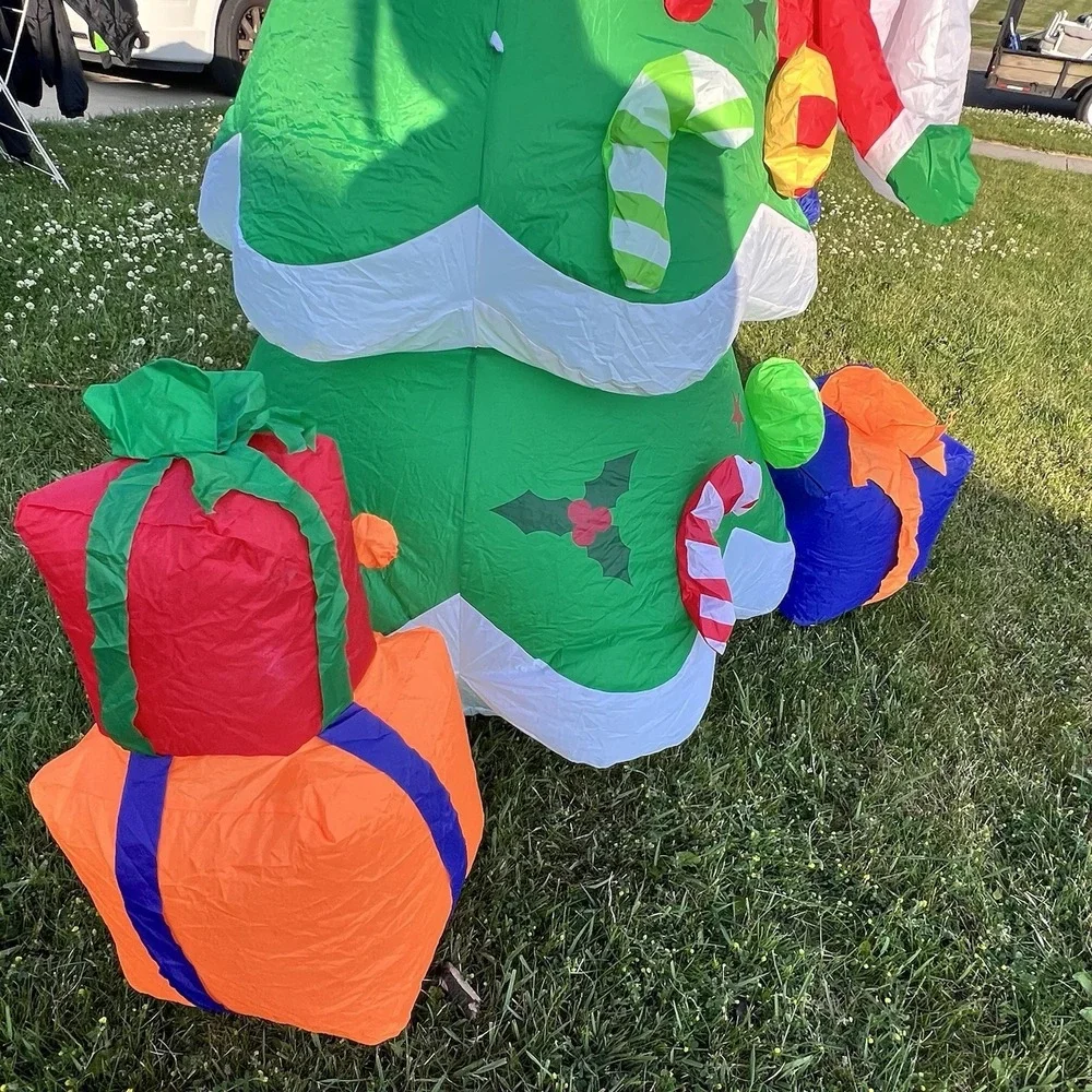 7FT Inflatable Christmas Tree LED Lights Blow up Outdoor Yard Party Decoration